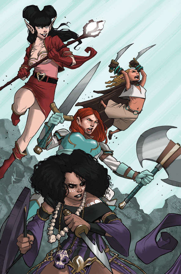 Rat Queens #2 cover by Roc Upchurch